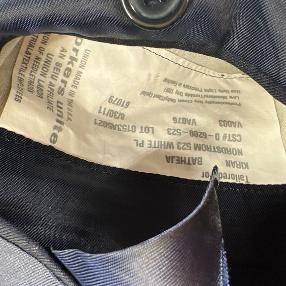 Hickey Freeman Loro Piana Tasmanian Jacket Men 44R Super 150’s Blue Stripe READ - Picture 6 of 15